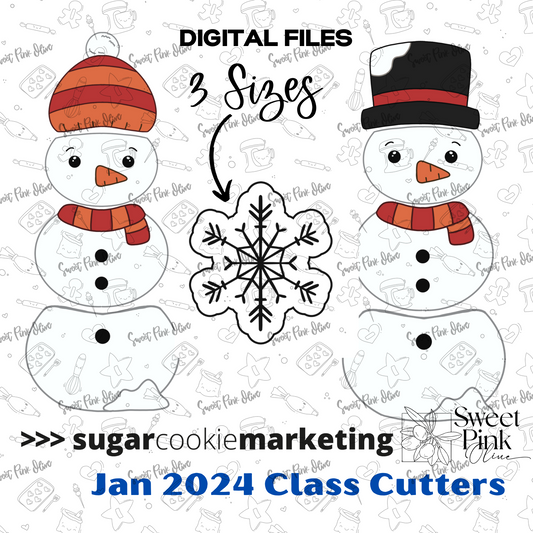 Sugar Cookie Marketing Jan 2024 Set STL Digital Download