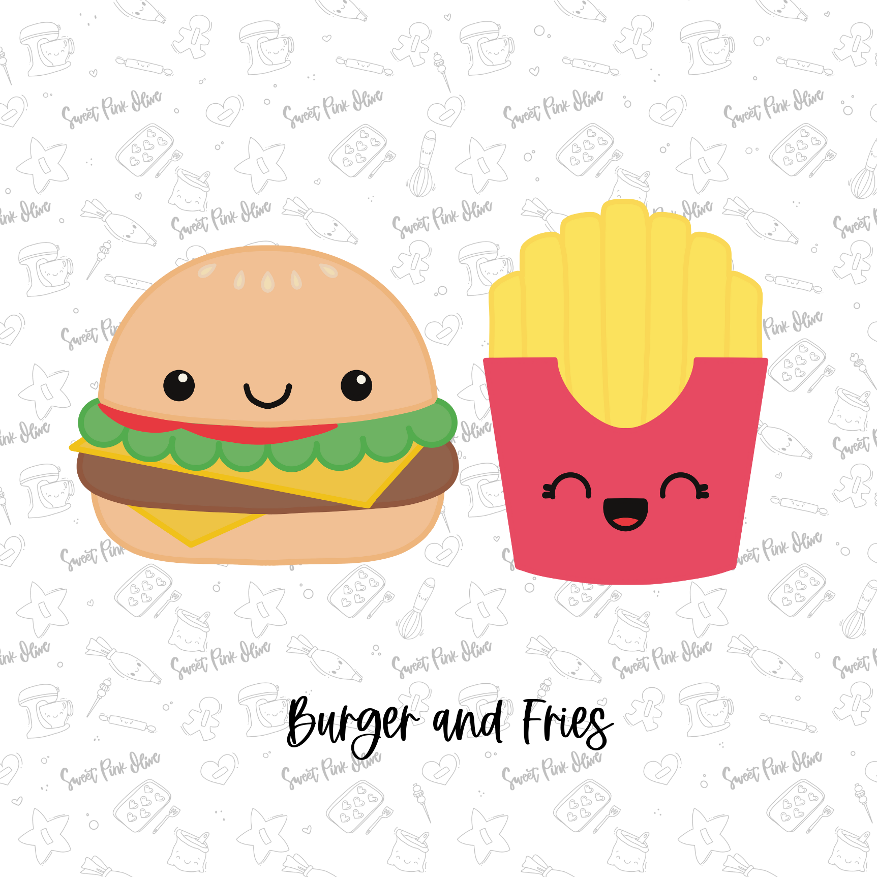 Burger and Fries – Sweet Pink Olive