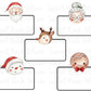 Christmas Plaque Cookie Cutters, Name Plaque, Santa, Snowman, Mrs. Claus, Reindeer