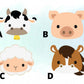 Sheep, Horse, Pig and Cow