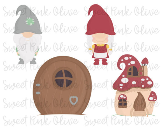 Gnome Cookie Cutters Set #2
