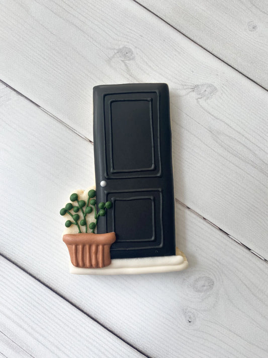 Home Door with Plant