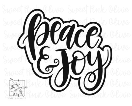 Peace and Joy Hand Lettered