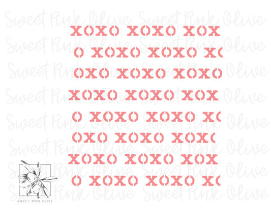 XOXO Typewriter Style Stencil