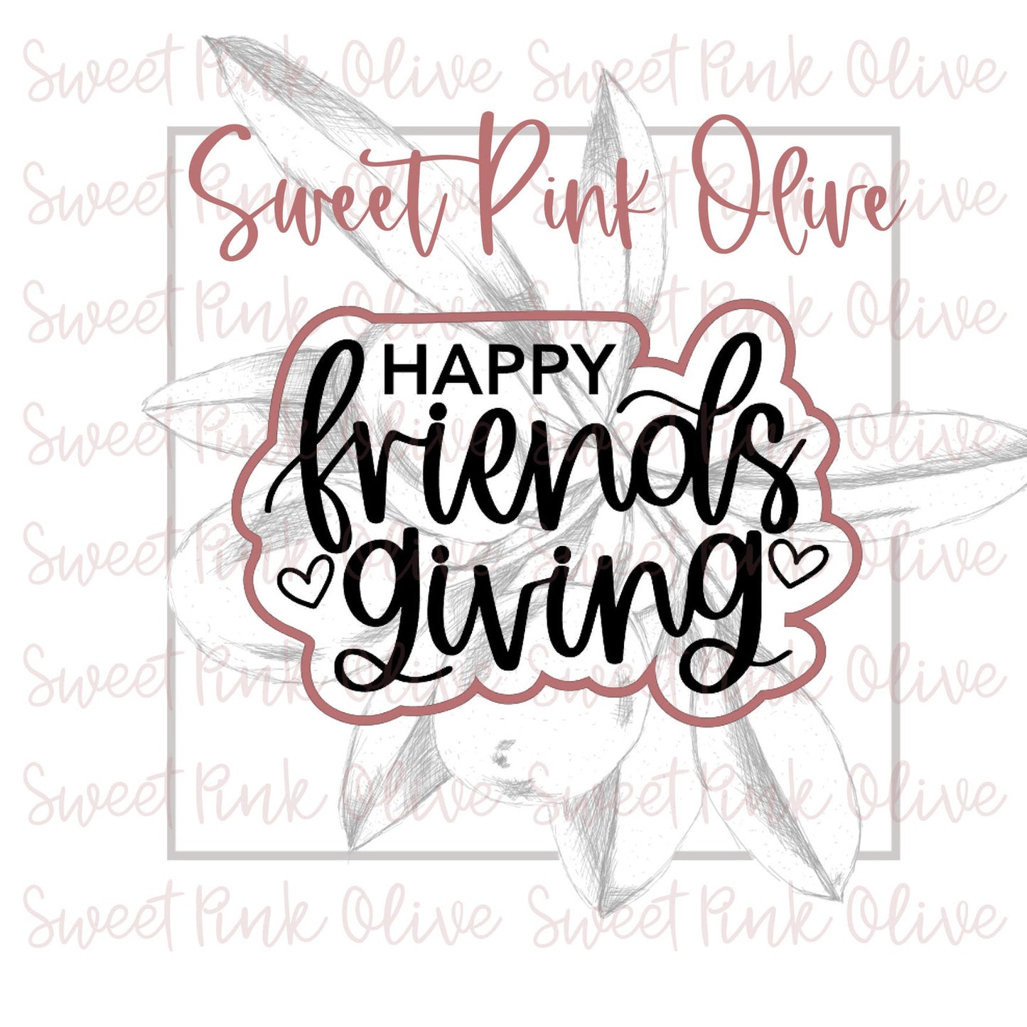 Happy Friendsgiving Stencil