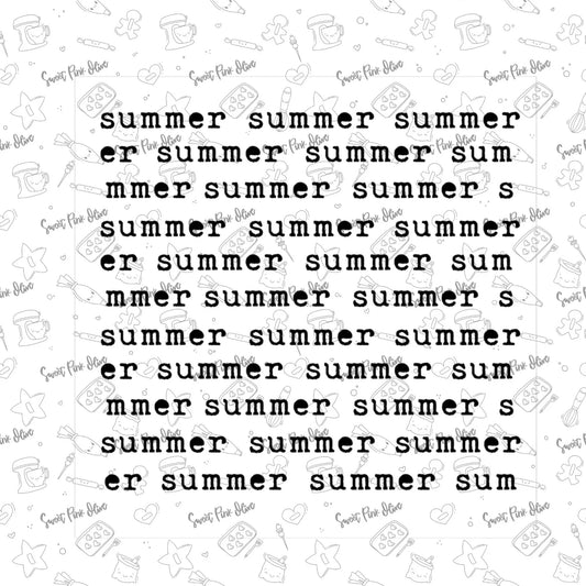 Summer Typewriter Stencil