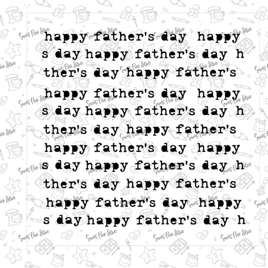 Happy Father's Day Typewriter Stencil