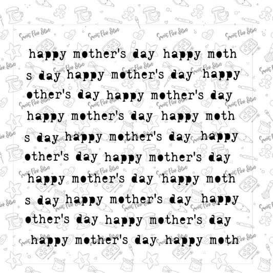 Happy Mother's Day Typewriter Stencil